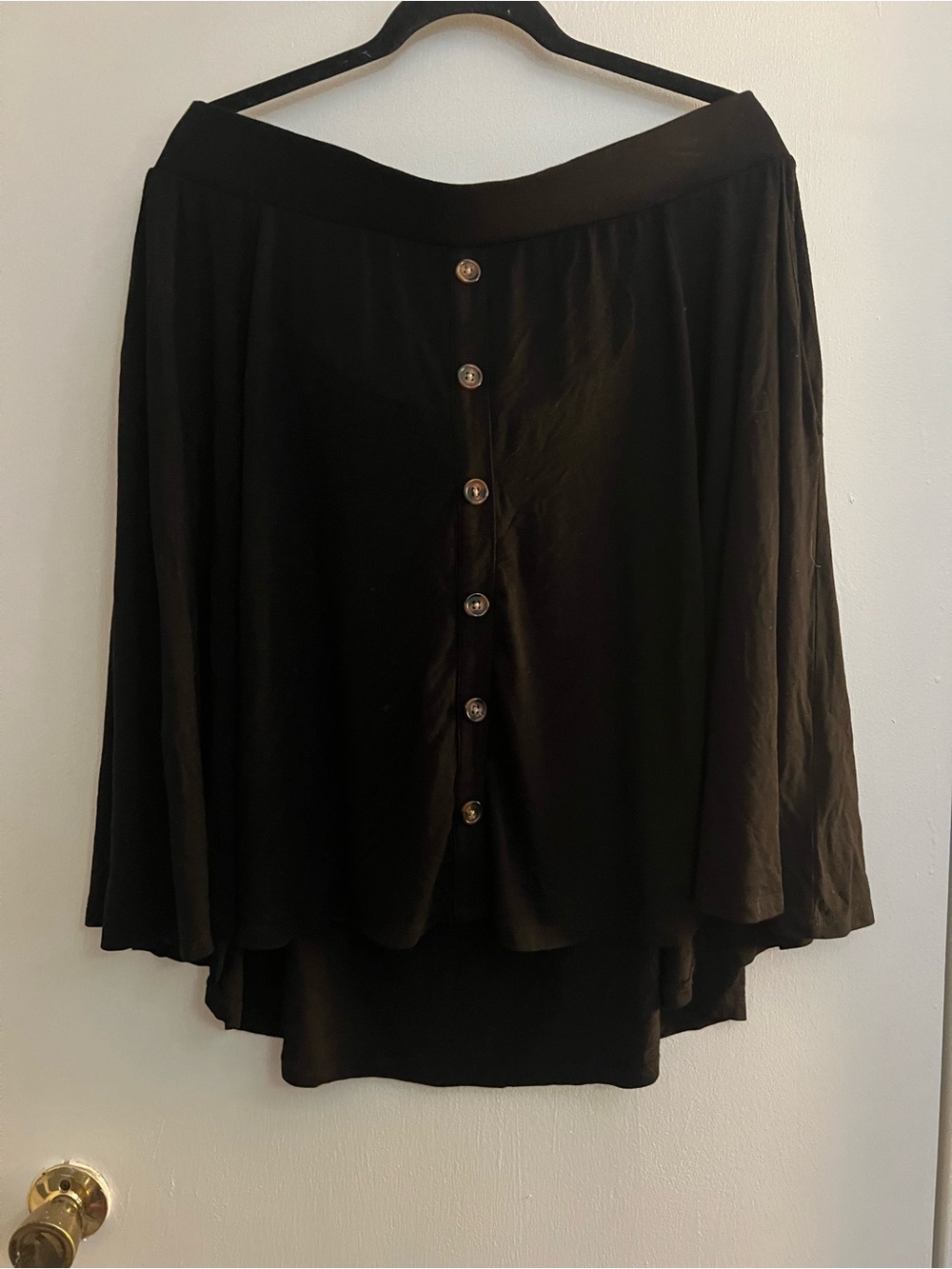 torrid Black High-Low Button-Front Skirt